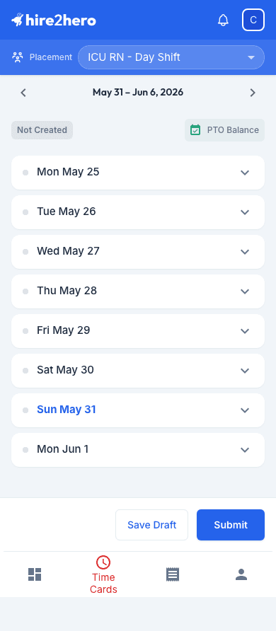 Timecard in Pending state with approval progress indicator showing admin and client approver steps